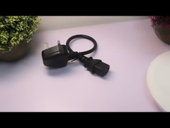 Β1363 ΠΔΜ με 5M επανασύνδεση και καλώδιο ηλεκτρικής ενέργειας C13 του Ηνωμένου Βασιλείου BS Άνδρας τύπου άκρου