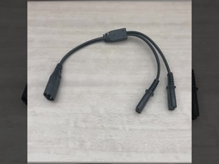 2M Iec320 Μαύρο εκτεθειμένο καλώδιο ηλεκτρικής ενέργειας Ac C7 έως το σχήμα 8 C8