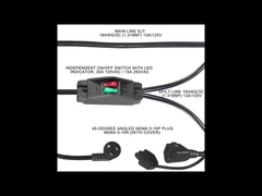 NEMA 5-15P σε NEMA 5-15R καλώδιο ρεύματος