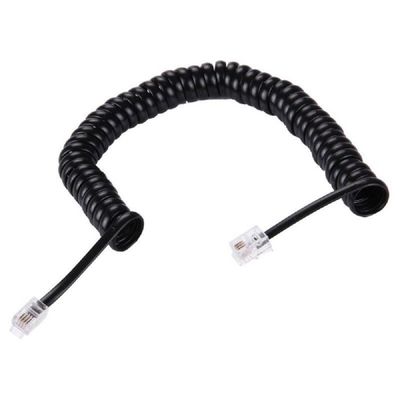 RJ14 Καλώδιο τηλεφωνικής γραμμής 16MHz Στρογγυλοποιημένο καλώδιο τηλεφώνου 24-30AWG