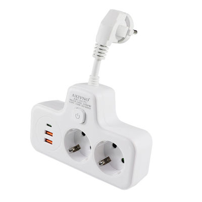 EU CEE 7/7 Schuko Plug Converter με 2 πρίζες