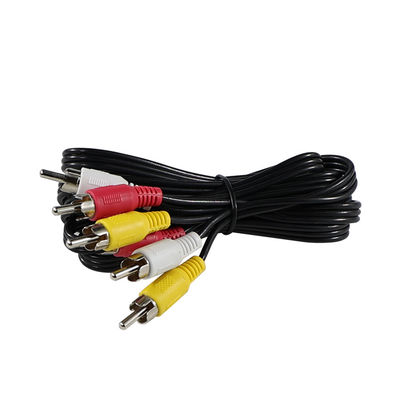 6ft RCA AV καλώδιο 3 κομμάτια σύνθετο βίντεο ήχο για τηλεοράσεις DVD players