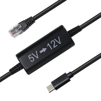 Καλώδιο εγχύσης ρεύματος USB-C σε RJ45 -5V έως 12V Step-Up Ethernet Adapter για κάμερα IP, σημείο πρόσβασης, συσκευή IoT