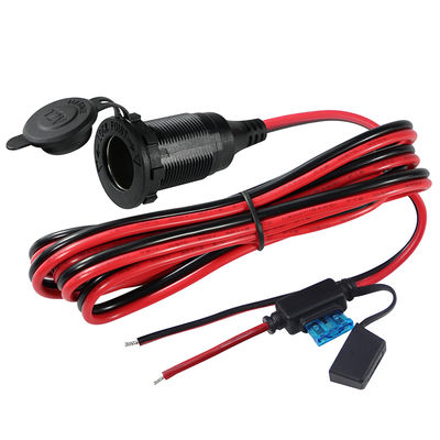 12V 24V πρίζα για αναπτήρα τσιγάρων σε καλώδιο καλωδίου με ενσωματωμένη ασφάλεια