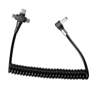Τυλιγμένο Νάιλον Γρήγορο USB C 3.0 Τύπου C Καλώδιο 3-σε-1 Τυλιγμένη φόρτιση