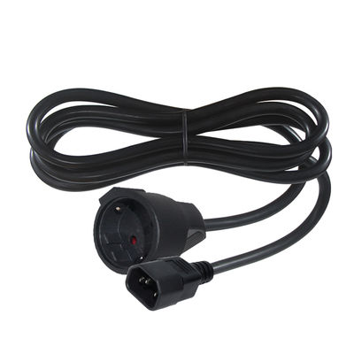 Καλώδιο αντάπτορα VDE CE Approved IEC C14 σε Schuko H05VV-F 3G1.0mm²