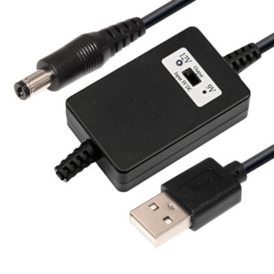 Καλώδιο μετατροπής ισχύος USB σε 9V 12V DC Step up Boost Adapter Cord με 5.5x2.1mm Connector για το Router Camera Speaker Modem LED