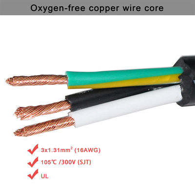 Καλώδιο τροφοδοσίας NEMA 5-15P σε IEC C5 14AWG 250V 16A Μαύρο