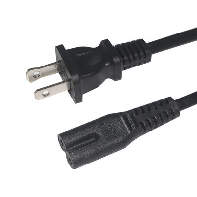18AWG NEMA 1-15P C7-US 2 πόντους ηλεκτρικού καλωδίου ισχύος Σχήμα 8 Συνδέτης