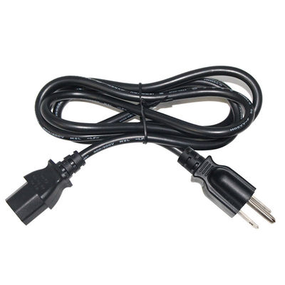 Παγκόσμιο NEMA 5-15P έως IEC C13 καλώδιο τροφοδοσίας 10A 250V UL πιστοποιημένο για υπολογιστές/σερβερ/ιατρικό εξοπλισμό