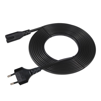 VDE Εγκρίθηκε 1,5m EU 2Pin έως IEC C7 C8 Ηλεκτρικό καλώδιο φορητού υπολογιστή