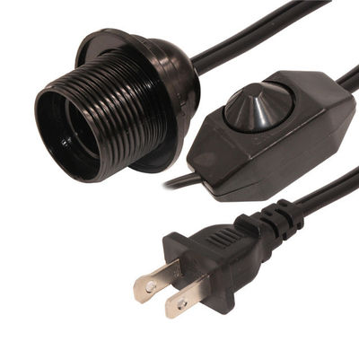 16AWG US καλώδιο ηλεκτρικής ενέργειας 2πριόντ καλώδιο ηλεκτρικής ενέργειας λάμπας αλατιού με E12 E14 E26 E27