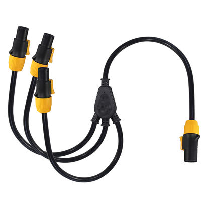 Nac3fca εσωτερικό και εξωτερικό 20A True1 Male To 3 Female Y Splitter PowerCON Καλώδιο μήκους 1m-10m