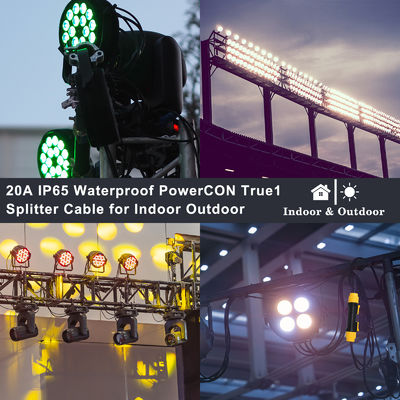 Nac3fca εσωτερικό και εξωτερικό 20A True1 Male To 3 Female Y Splitter PowerCON Καλώδιο μήκους 1m-10m
