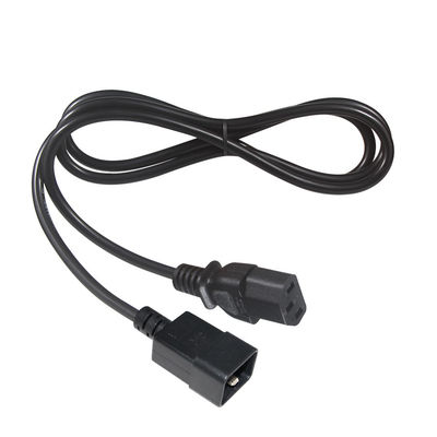 Καλώδιο τροφοδοσίας AC C20 σε C13 10A 250V Μαύρο 1m