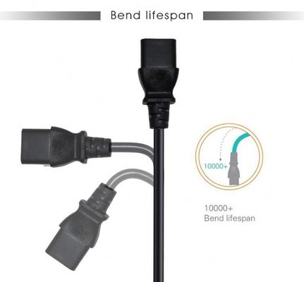 Καλώδιο τροφοδοσίας AC C20 σε C13 10A 250V Μαύρο 1m