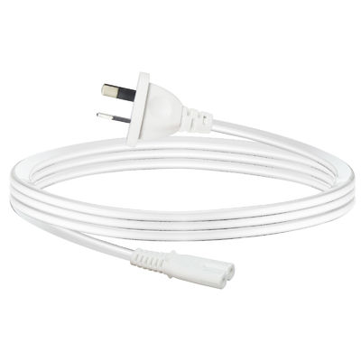 SAA προς IEC C7 Διοικητικό καλώδιο 2-Pin AU Plug 1M Λευκό Πιστοποιημένο ROHS