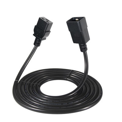 Πίεση PVC 3Pin Plug C19 C20 Ηλεκτρικό καλώδιο τροφοδοσίας ηλεκτρικής ενέργειας