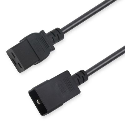 Πίεση PVC 3Pin Plug C19 C20 Ηλεκτρικό καλώδιο τροφοδοσίας ηλεκτρικής ενέργειας