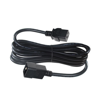 Πίεση PVC 3Pin Plug C19 C20 Ηλεκτρικό καλώδιο τροφοδοσίας ηλεκτρικής ενέργειας