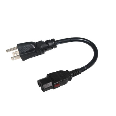 Κλειδώστε μας συνδεθείτε με το IEC C15 Desktop Computer Power Cable 16AWG- 18AWG