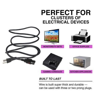 Κλειδώστε μας συνδεθείτε με το IEC C15 Desktop Computer Power Cable 16AWG- 18AWG