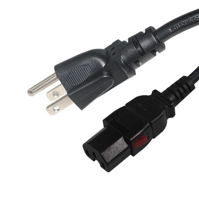 Κλειδώστε μας συνδεθείτε με το IEC C15 Desktop Computer Power Cable 16AWG- 18AWG