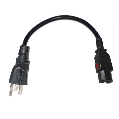 Κλειδώστε μας συνδεθείτε με το IEC C15 Desktop Computer Power Cable 16AWG- 18AWG