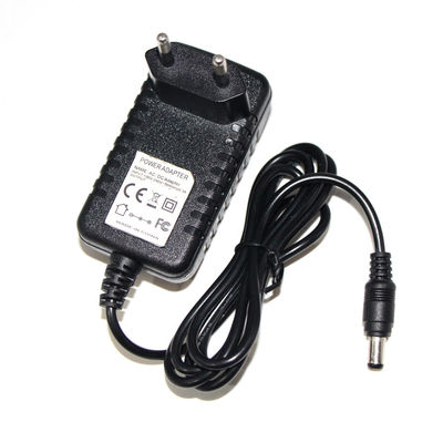 Λευκός 1m 24AWG 12W Τεχνουργός τοίχου Kc 220V 1A Μετασχηματιστής Ac Dc 5.5*2.1mm Αναπροσαρμοστής ρεύματος 12V 2A 24W