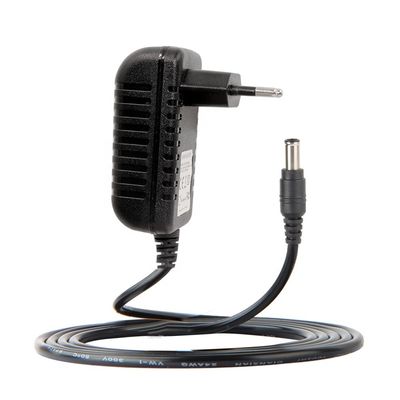 Λευκός 1m 24AWG 12W Τεχνουργός τοίχου Kc 220V 1A Μετασχηματιστής Ac Dc 5.5*2.1mm Αναπροσαρμοστής ρεύματος 12V 2A 24W