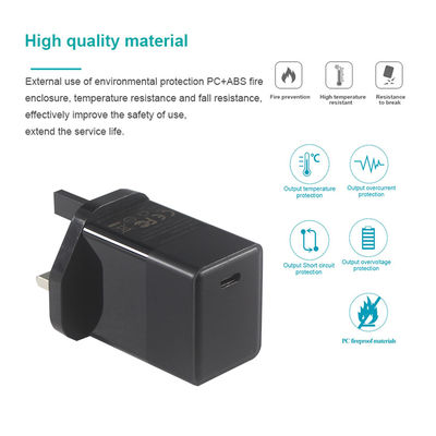 Φορτιστής 65W GaN USB-C PD με βύσμα UK για φορητούς υπολογιστές & τηλέφωνα