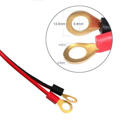 10A 2 Pin SAE φορτιστή σε Eyelet τερματικό Ηλιακό καλώδιο 2ft χαμηλής τάσης