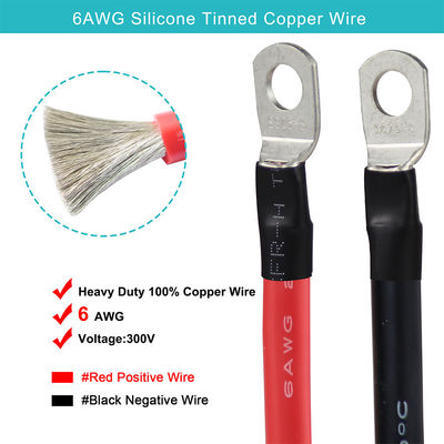 Προσαρμοσμένο 14AWG μπαταρία αυτοκινήτου Chargimg Extension Cable Wire O Ring Terminal
