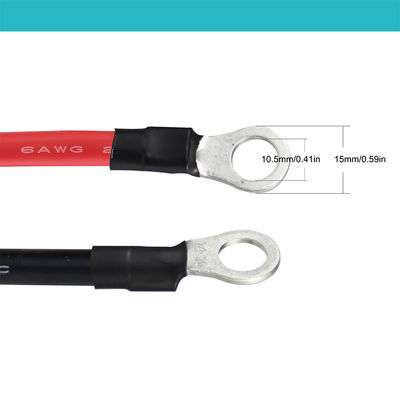 Προσαρμοσμένο 14AWG μπαταρία αυτοκινήτου Chargimg Extension Cable Wire O Ring Terminal