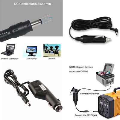 12VDC 24VDC Αυτοκινητό αναπτήρα σε DC Jack 2.1mm καλώδιο ρεύματος πούρου