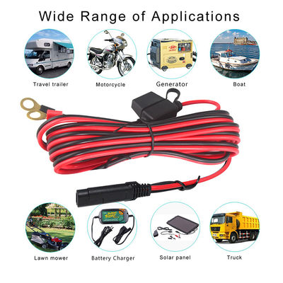 15A Sae Battery Charger with O Ring Terminal Car Extension Cable 2ft (Μια συσκευή για φορτιστές μπαταριών)