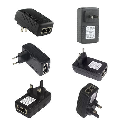 Συνδέτης συνεχούς ρεύματος 2 RJ45 θύρες POE Σφαιρίδιο ηλεκτρικής ενέργειας 24V 1a Για κάμερα IP