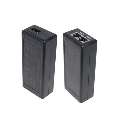 Ηλεκτρονική συσκευή ένεσης POE 24V 1A UK Plug με 2 θύρες RJ45 για κάμερα IP