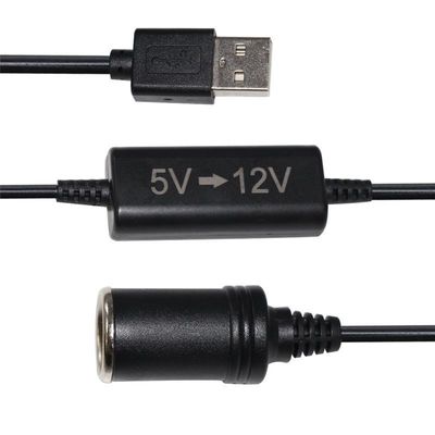 USB προς τσιγάρο γυναικεία πρίζα 5v προς 12v USB μετατροπέας OEM / ODM διαθέσιμο