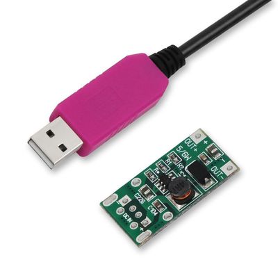 Λευκός 3A 2.1mm 5 Volt σε 9 Volt USB μετατροπέας για USB καλώδιο τάσης