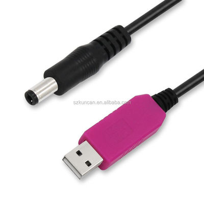 Λευκός 3A 2.1mm 5 Volt σε 9 Volt USB μετατροπέας για USB καλώδιο τάσης