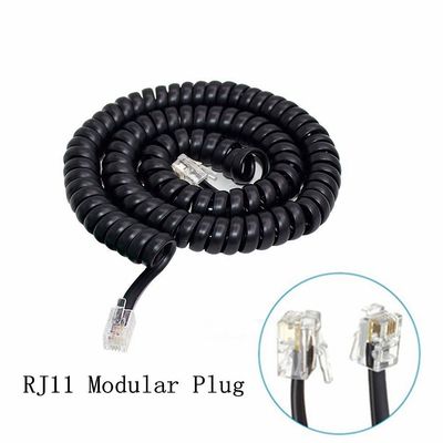 Προσαρμοσμένο καλώδιο τηλεφώνου RJ9 RJ11 RJ12 4P4C 28AWG PVC