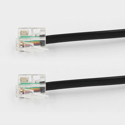 RJ11 6P4C Σπειροειδές τηλεφωνικό καλώδιο 12FT από αρσενικό σε αρσενικό 24AWG