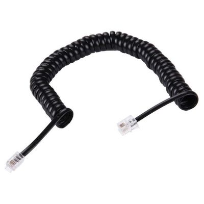 24AWG RJ11 Τηλεφωνικό καλώδιο PVC Jacket 1M 1.5M Μαύρο λευκό