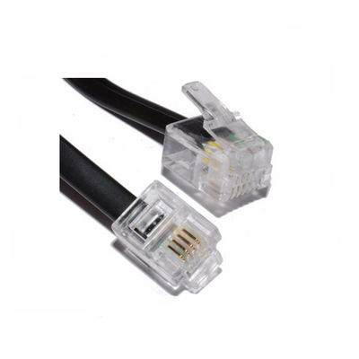 1μέτρο 24AWG Τηλεφώνημα επίπεδο καλώδιο τηλεφώνημα patch cord RJ12 έως RI12 6P6C