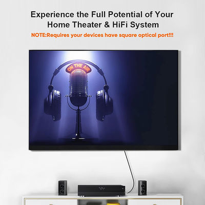 Rohs 5.1 Digital Fiber Optical Audio Toslink Cable για ηχεία Hifi