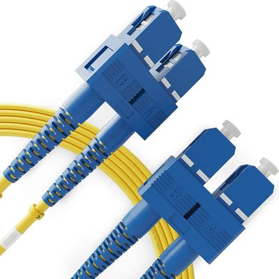 9/125Um Multi Mode Optical Fiber Patch Cord Sc αρσενικό προς Sc θηλυκό προσαρμοσμένο