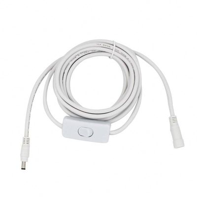 Καλώδιο επέκτασης 12V συνεχούς ρεύματος 5,5x2,5mm αρσενικό προς θηλυκό με διακόπτη 120cm