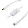 Καλώδιο επέκτασης 12V συνεχούς ρεύματος 5,5x2,5mm αρσενικό προς θηλυκό με διακόπτη 120cm