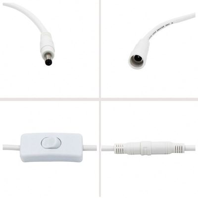 Καλώδιο επέκτασης 12V συνεχούς ρεύματος 5,5x2,5mm αρσενικό προς θηλυκό με διακόπτη 120cm